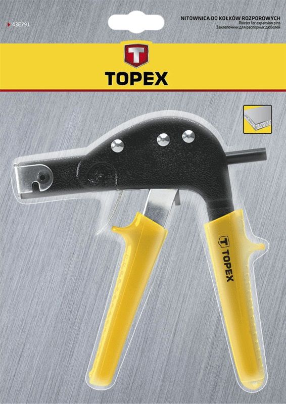 Заклепочник TOPEX, для дюбелів 3-6 мм для гіпсокартону