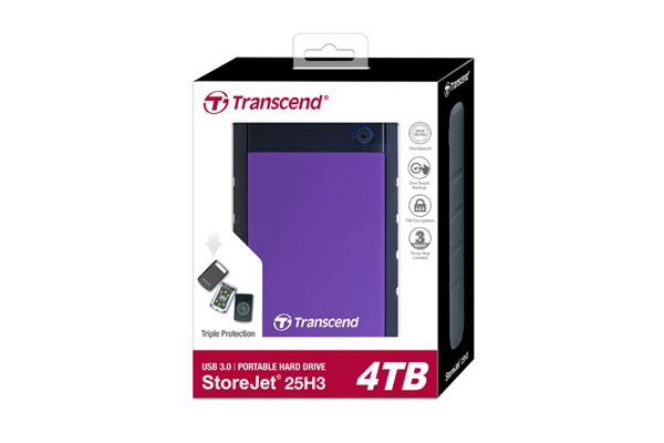 Портативний жорсткий диск Transcend 4TB USB 3.1 StoreJet 25H3 Purple