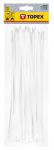 Хомут-стяжка TOPEX, білий, 4.8х300 мм, пластик, 75 шт.