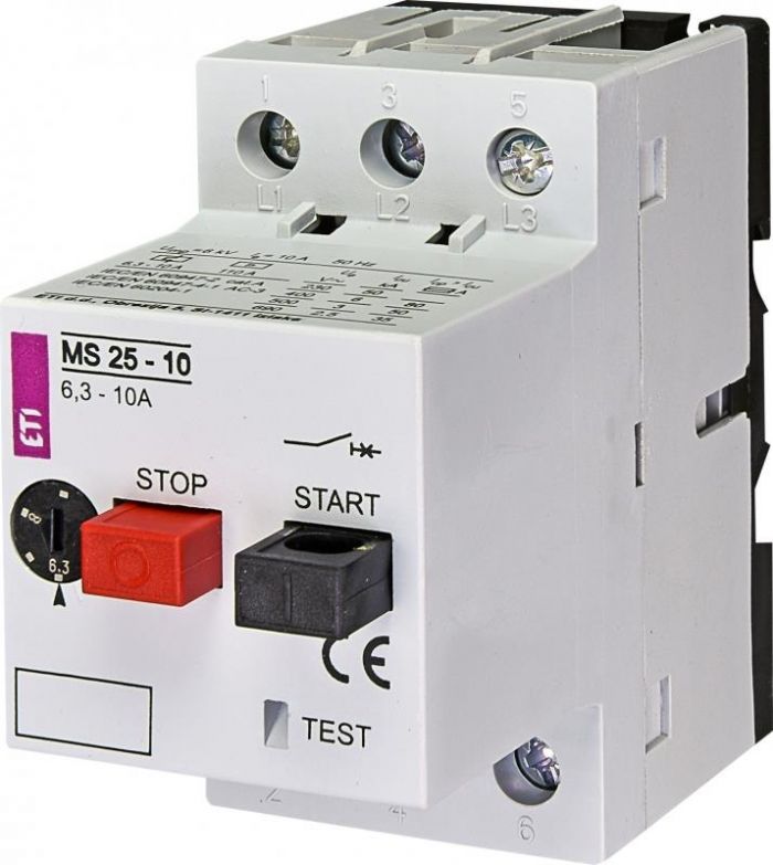 Автоматичний вимикач захисту двигуна  ETI  MS25-10