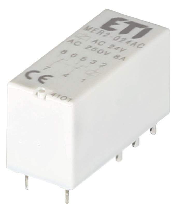 Реле електромеханічне мініатюрне ETI MER2-024 AC 2p