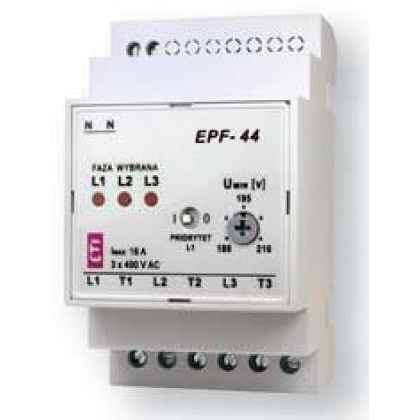 Реле автоматичного вибору фаз ETI EPF-44 230 / 400V (180-210V AC)