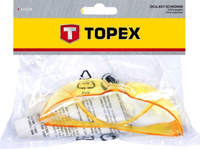 Окуляри захисні TOPEX, полікарбонат, жовті