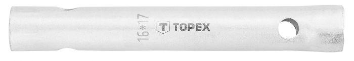 Ключ торцевий TOPEX, трубчастий, двосторонній, 16х17 мм, 150 мм
