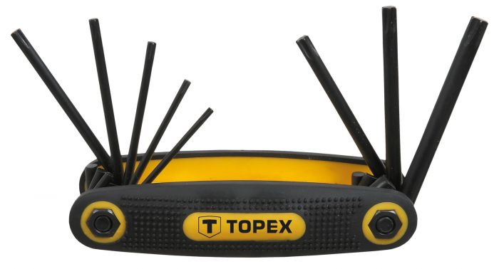 Ключі Torx TOPEX, набір 8 од., T9-T40, прямі, складаються в ручку