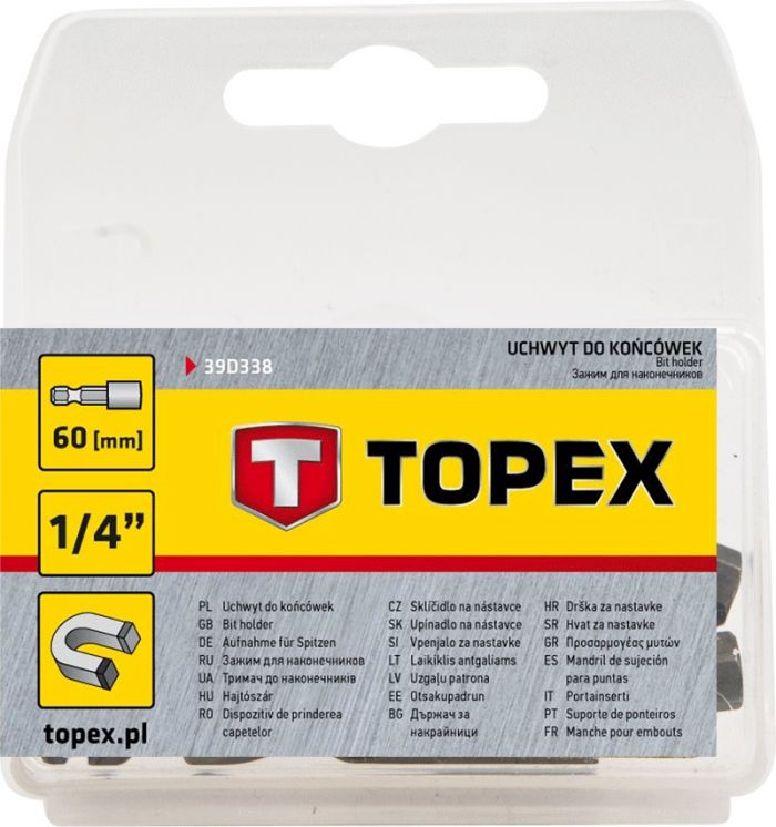 Тримач насадок TOPEX, 1/4", 60 мм