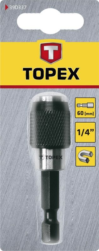 Тримач насадок TOPEX, 1/4", механізм, що замикається, 60 мм