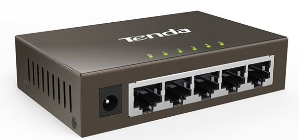 Комутатор TENDA TEG1005D 5xGE, Desktop метал, Некерований