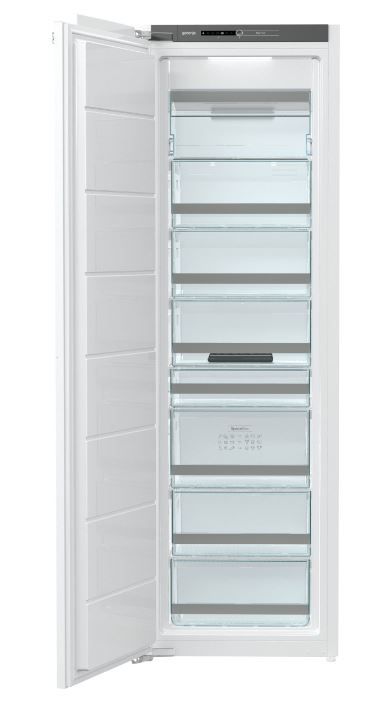 Вбуд. мороз. камера Gorenje FNI5182A1, 177х55х54см, 1 двері, 212л, А++, NF+ , Зона св-ті, Внутр. Диспл,