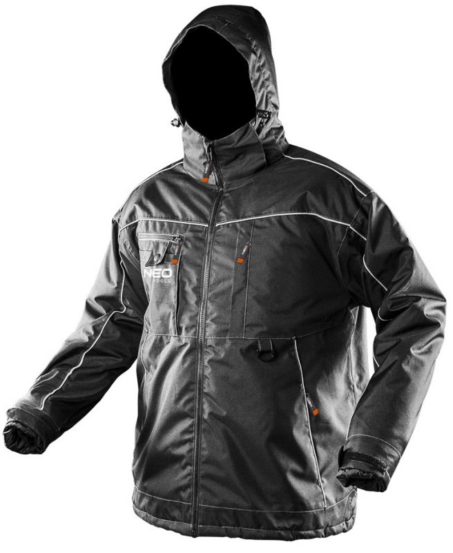 Куртка робоча Neo Oxford, розмір M / 50, водостійка, светоотраж.елем , утеплена, отстег. капюшон