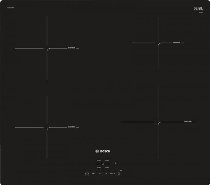 Варильна індукційна поверхня Bosch PUE611BF1E -60см/4 конф/сенсор/чорний