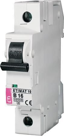 Автоматичний вимикачETI ETIMAT 10 1p D 32А (10 kA)