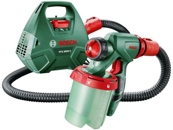 Фарборозпилювач Bosch PFS 3000-2, 650 Вт, 300 мл/хв, контейнер 1Л, 2 м2/хв, 2.8 кг