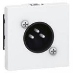 Розетка MOSAIC Legrand аудіо XLR, 3-pin, "папа", 2 модулі, біла