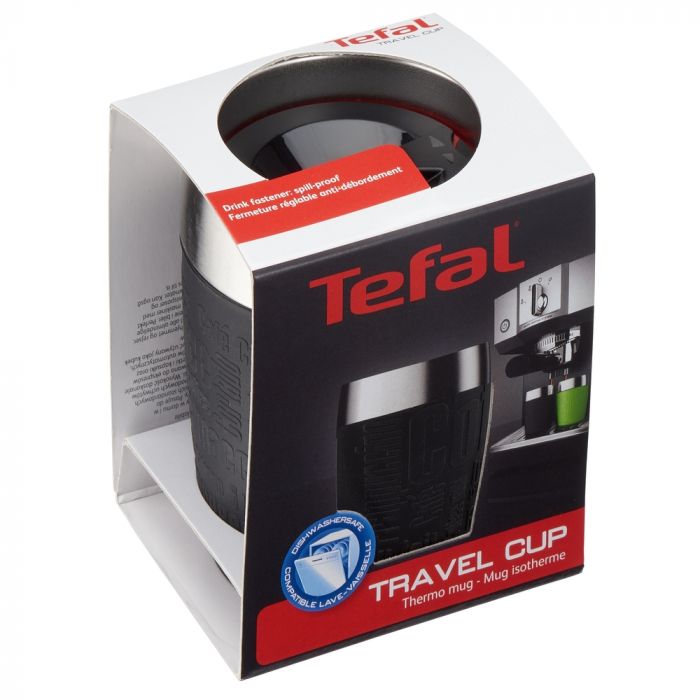 Термочашка Tefal Travel Cup 200 мл чорна, нерж.сталь