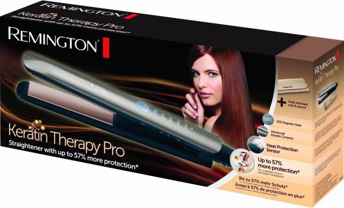 Випрямляч Remington Keratin Therapy Pro, >300Вт, 160-230С, кераміка, бронзовий