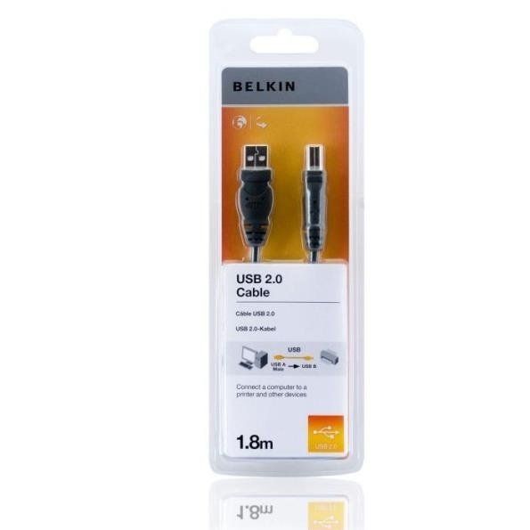 Кабель заряджання/синхронізації Belkin USB-A > USB-B, 1.8м, чорний
