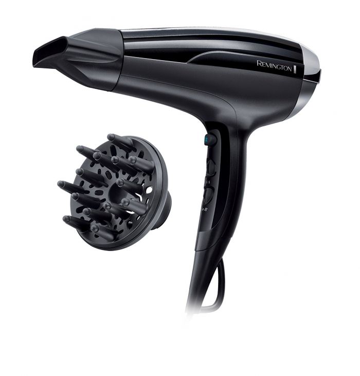 Фен Remington Pro-Air Shine, 2300Вт, 3 режими, дифузор,турмалінова іоніз-я, хол. обдув, чорний