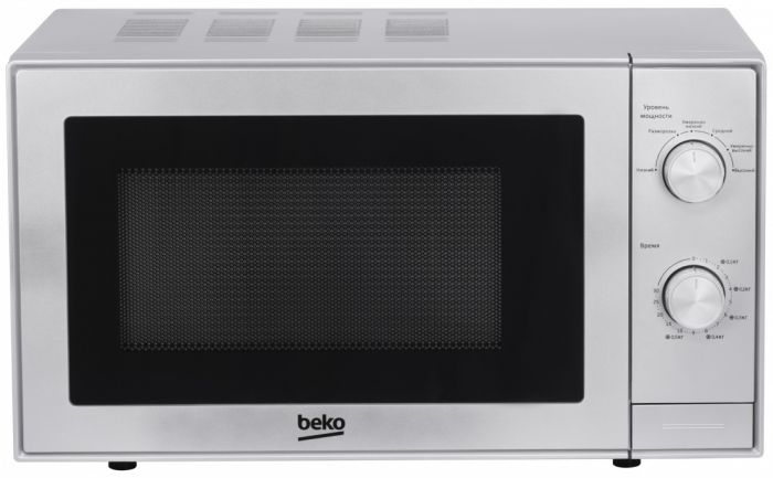 Мікрохвильова піч соло Beko MOC20100S - 20л./700Вт/механіка/срібло