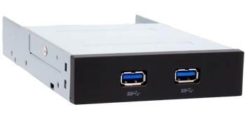 Адаптер CHIEFTEC USB 3.0 для 3.5" відсіку фронтальних панелей корпусів,2xUSB3.0