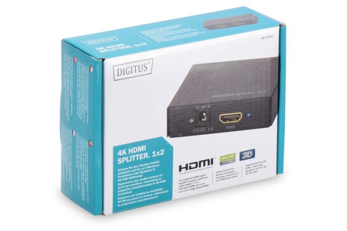 Подовжувач DIGITUS 4K HDMI Splitter,2-port
