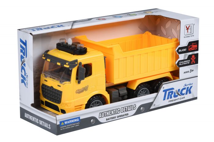 Машинка енерційна Same Toy Truck Самоскид жовтий зі світлом і звуком 98-614AUt-1