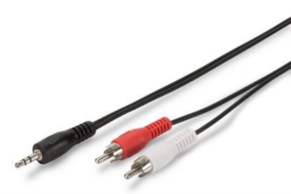 Кабель ASSMANN аудіо (jack 3.5мм-M/RCA-Mx2) Stereo Cable 2.5м