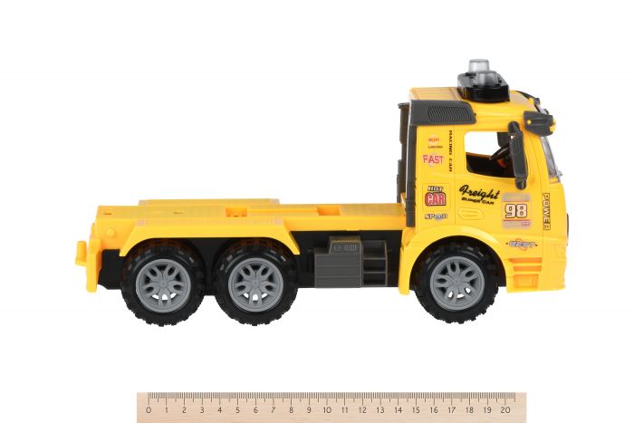 Машинка енерційна Same Toy Truck Тягач жовтий з трактором зі світлом і звуком 98-615AUt-1