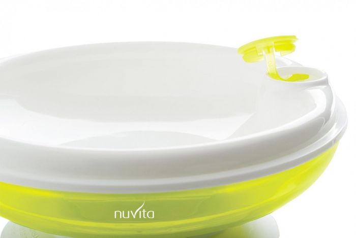 Тарілка Nuvita з підігрівом 6м+ салатова NV1427Lime