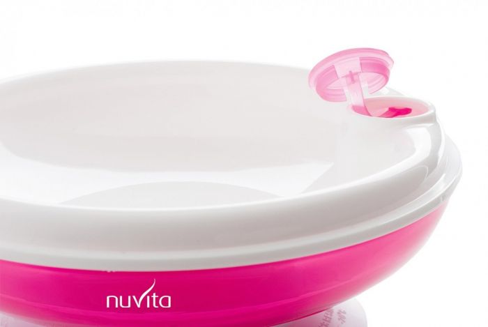 Тарілка Nuvita з підігрівом 6м+ рожева NV1427Pink