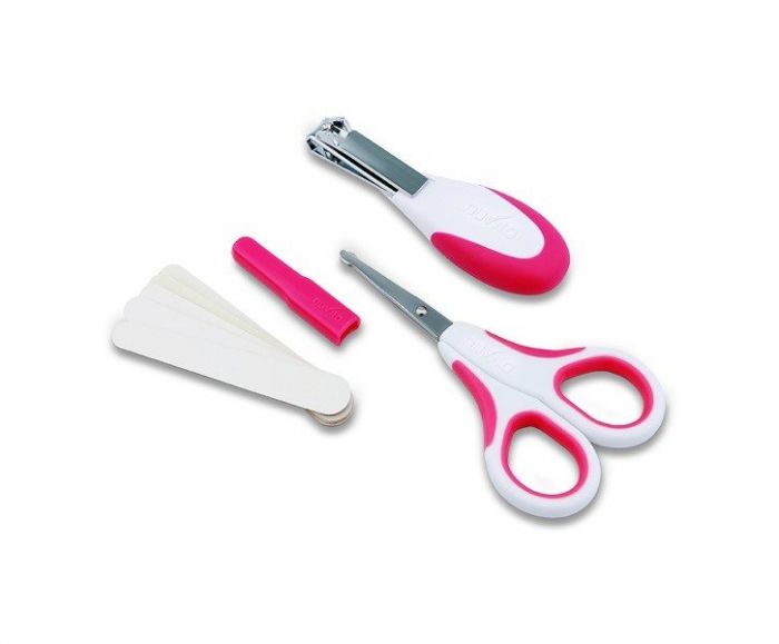 Набір по догляду за дитиною Nuvita 0м+ Рожевий Безпечні ножиці з акс. NV1138Pink