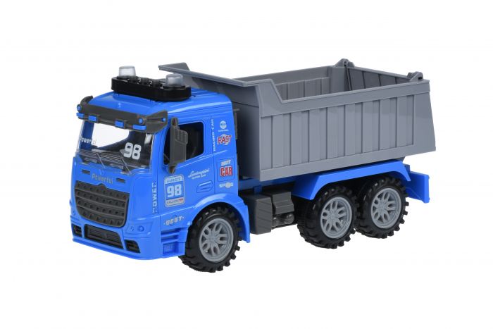 Машинка енерційна Same Toy Truck Самоскид синій зі світлом і звуком 98-614AUt-2