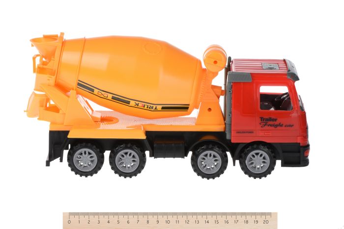 Машинка енерціонная Same Toy Truck Бетонозмішувач червоний з бульдозером 98-88Ut-1