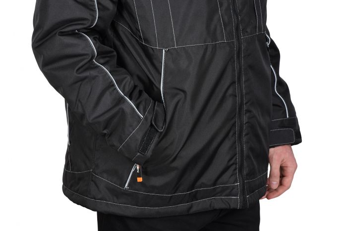 Куртка робоча Neo Oxford, розмір S / 48, водостійка, светоотраж.елем , утеплена, отстег. капюшон