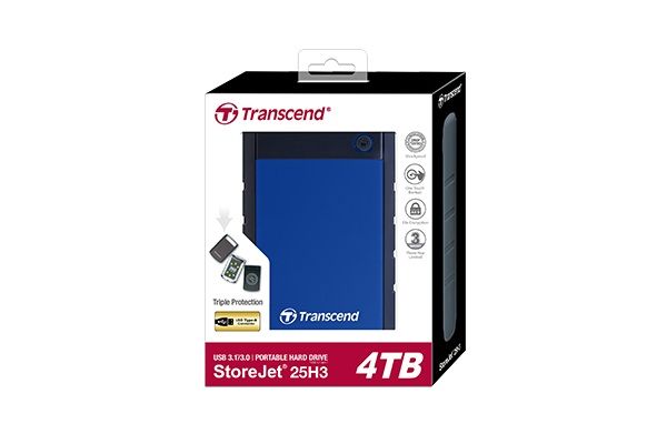 Портативний жорсткий диск Transcend 4TB USB 3.1 StoreJet 25H3 Blue