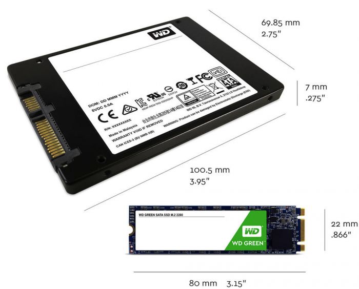 Накопичувач SSD WD 2.5"  120GB SATA Green