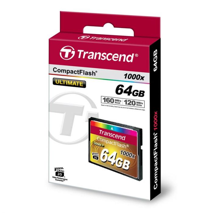 Карта пам'яті Transcend CompactFlash  64GB 1000X