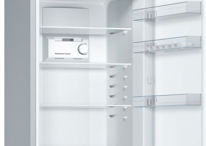 Холод. з нижн. мороз. кам. BOSCH KGN36NL306, 186х66х60см, 2 дв., Холод.відд. - 215л, Мороз. відд. - 87л, A++, NF, Нерж