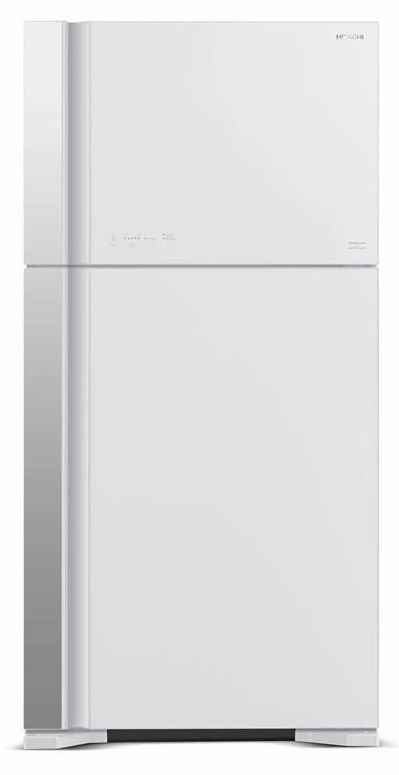 Холодильник Hitachi з верхн. мороз., 184x86х74, холод.відд.-405л, мороз.відд.-145л, 2дв., А++, NF, інв., зона нульова, білий (скло)