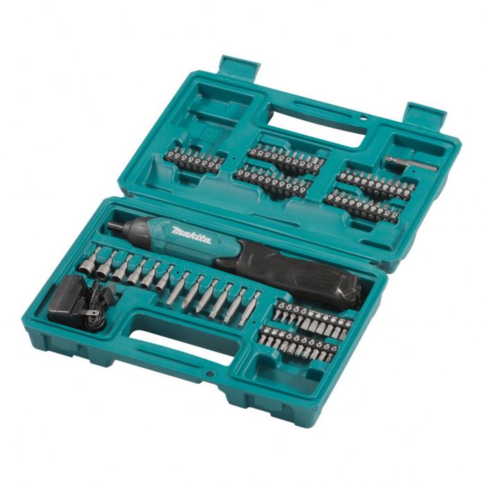 Шуруповерт Makita DF001DW + кейс з оснащенням 81ед., 3.6 В, 0.42 кг