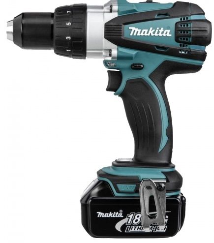 Шуруповерт Makita DDF458RFJ, 18В, 3.0 Ач х 2, LXT 18, кейс