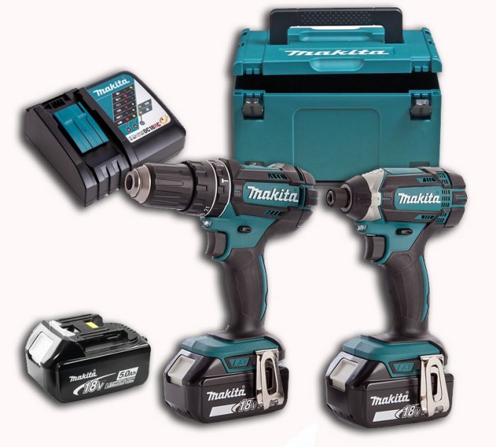 Набір акумуляторного інструменту Makita DLX2127TJ1 (DDF482, DTD152, ЗУ DC18RC, акум BL1850Bx3шт-5 Ач., кейс Makpac), LXT