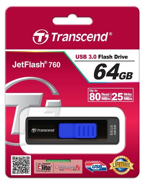 Накопичувач Transcend  64GB USB 3.1 JetFlash 760