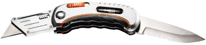 Ніж складаний Neo Tools, 2 наконечники, 5 трапецієподібних лез у наборі, чохол