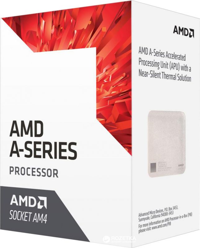 Центральний процесор AMD A6-9500 2C/2T 3.5/3.8GHz Boost 1Mb Radeon R5 GPU Bristol Ridge 65W AM4 Box