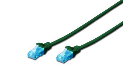 Патч-корд DIGITUS CAT 5e UTP, 2м, AWG 26/7, CCA, PVC, зелений