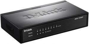 Комутатор D-Link DES-1008P 8xFE (4xFE PoE, 4xFE), 52W
