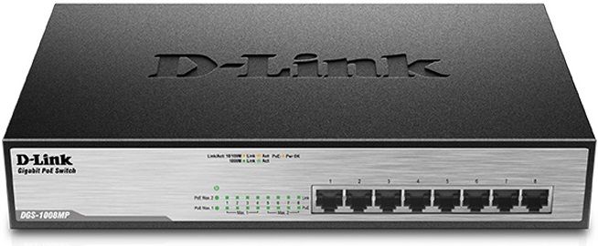 Комутатор D-Link DGS-1010MP 9xGE PoE, 1xSFP, 125W
