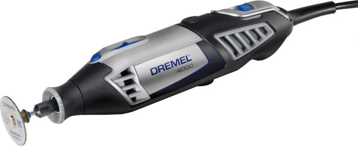 Шліфувально-гравірувальна машина Dremel 4000-1/45, 175Вт, 5000-35000об/хв, 45 насадок, 0.66кг