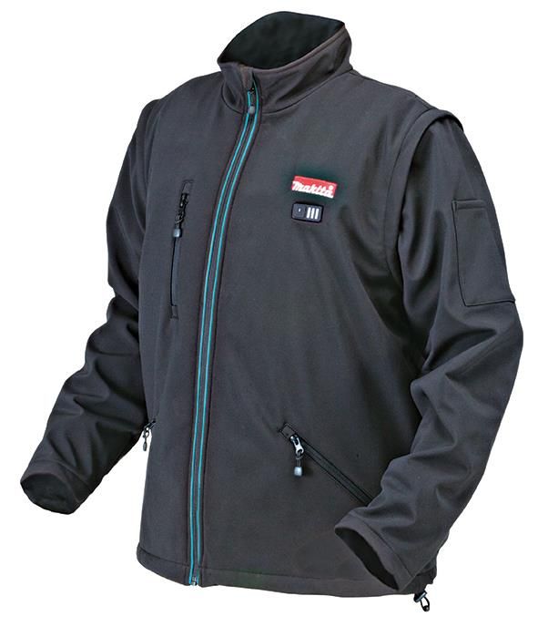 Куртка робоча Makita DCJ 200 ZL з підігрівом, акумуляторна, 14,4В/18В LXT, L, 1.57 кг